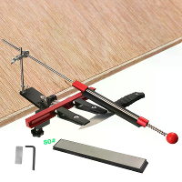 Professionele messenslijper met 80 korrelsteen 360° draaiend flip ontwerp vaste hoek mes slijper keuken chef mes slijpto