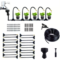Professionele Mist Rotating Nozzle Automatische Bewatering Kit 20m Universele Druppelirrigatie Kit Verstelbare 7.87