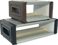 Proma 133 040c Lab behuizing (b x h x d) 280 x 165 x 280 mm Aluminium Aluminium (geëloxeerd), Bruin 1 stuk(s)