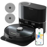 Proscenic M9 Robotstofzuiger met Zelfreinigende Basis 4500pa Zuigkracht, 3 Zuigniveaus 4L Stofzakcapaciteit 250ml Watert