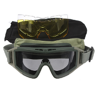 Protective Goggle Glasses With 3 Lenses For Motorcycle Cs Sports