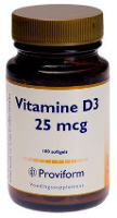 Proviform Vitamine D3 25mcg Softgels 100st