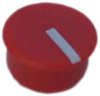 PSP C130 6 Afdekkap 4 mm, 6 mm Rood, Wit Geschikt voor Ronde knop 13 mm 1 stuk(s)
