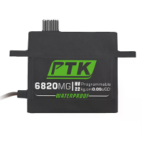 PTK 6820 MG 20kg Hoge Koppel 180° RVS Tandwiel Metaal Digitale Waterdichte RC Servo voor Robot Vaste Vleugel Auto en Vli
