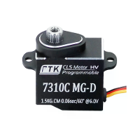 PTK 7310C MG D 1.5Kg RVS Tandwiel RC Servo voor RC Helicopter Vliegtuigen Drones Modellen