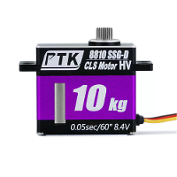 PTK 8810 SSG D 10KG Hoge Koppel Roestvrij Staal Gear Coreless Digitale RC Servo CNC Al Legering Behuizing voor RC Helico