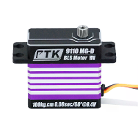 PTK 9110 MG D 100KG 0.08/Sec Hoge Koppel Digitale RC Servo voor Turbojet Vliegtuigmodellen