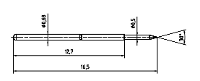 PTR Hartmann 1007 B 0.7N AU 0.49C Precisietestpen met veercontact