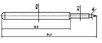 PTR Hartmann 1040 B 1.5N NI 1.5 Precisietestpen met veercontact