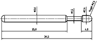 PTR Hartmann 1040 D 1.5N NI 2.4 Precisietestpen met veercontact