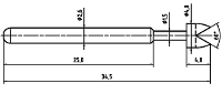 PTR Hartmann 1040 G 1.5N NI 4.0 Precisietestpen met veercontact