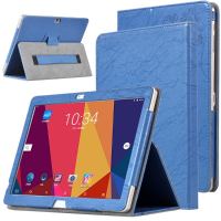 Pu Leather Case Folding Stand Cover For 10.1 Inch Cube T10 Plus Free Young X7 Tablet Blue