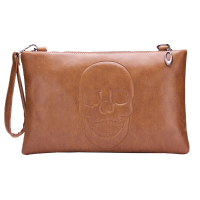 Pu Leather Skull Printing Clutches Bag