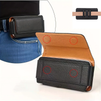 PU leer magnetische gesp flip telefoon tas taille riem kaartjes etui voor dagelijks buiten gebruik