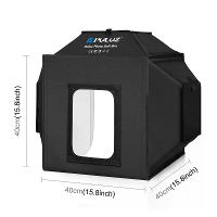 PULUZ 40cm Fotografie Softbox Draagbare Studio Lichttent met 4 Kleur PVC Achtergronden Vouwbare Studio Fototent Softbox