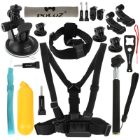 Puluz Harness Chest Belt Head Mount Strap Monopod For Xiaomi Yi Gopro Camera Aaccessorie.S Set
