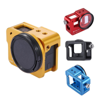 PULUZ PU182 Housing Shell Aluminum Alloy Protective Cage for GoPro HERO6 HERO5 with Insurance Frame