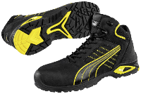 PUMA Safety Amsterdam Mid 632240 40 Hoge veiligheidsschoenen S3 Maat: 40 Zwart, Geel 1 paar
