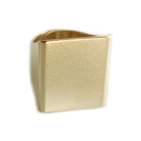 Punk Gold Silver Plated Alloy Square Wide Finger Ring Unisex