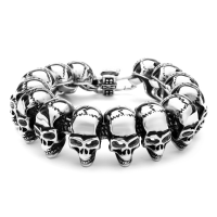Punk Gothic 316l Stainless Steel Skull Bracelet Mens Jewelry