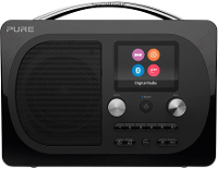 Pure Evoke H4 Prestige DAB+ Tafelradio AUX, Bluetooth, FM Herlaadbaar Zwart
