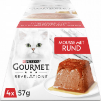Purina Gourmet Revelations mousse met rund nat kattenvoer (57 gr) 6 trays (24 x 57 g)