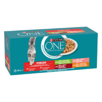 Purina One Adult Sterilcat Mix met rund, kalkoen, kip en zalm natvoer kat (multipack) 80 x 85 g