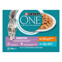 Purina One Sensitive met kip en tonijn natvoer kat 8 x 85 g