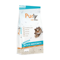 Purly Clumping White bentoniet kattenbakvulling   Sensitive 10 liter