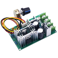 PWM Motor Snelheidsregelaar DC 10 60V 20A 1200W 25kHz DC Motor Regulator Module met Heat Management