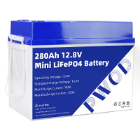 PWOD 12.8V 280Ah 3584Wh Mini LiFePO4 Batterij Opslagdoos RV & Boot Lithiumbatterij