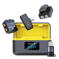 Q9 1 tot 2 Draadloze Lavalier Microfoons met Oplaadcase 360° Omnidirectionele Geluidsopname ENC Ruisonderdrukking 30M Ov
