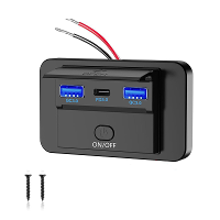 QC3.0 USB PD3.0 Type C 3 poorts 66W USB C socket Oplaadsocket Auto lader Mobiele Telefoon Snelle Oplading Dubbel Waterdi