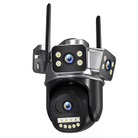 QD18 6MP Three lens WiFi+bluetooth IP Camera Three Screen PTZ Camera Night Vision Auto Motion Tracking Two way Audio Wat