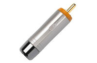 QED: Reference Analoc RCA   10 stuks   Zilver/Oranje