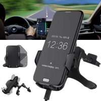 Qi Wireless 360 Rotation Angle Adjustable Car Charger Holder Mount For Samsung S8 Nexus7