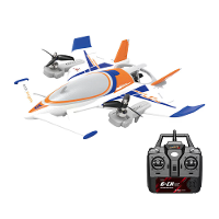 QIDI 570 2.4GHz 6CH 315mm Spanwijdte VTOL Eén Klik Kraanmodus Nachtvliegen 6 Axis Gyro Borstelloze EPP RC Vliegtuig RTF
