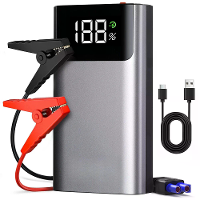 QS001 4000A Auto Jump Starter met Digitale Display 3 in 1 Draagbare Power Bank en LED Lichten voor 12V Voertuigen