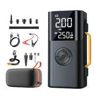 QS213 12V 6000mAh / 10000mAh Draagbare Multifunctionele Opblaasblazer Jump Starter Alles in één Dual screen Digitale Dis