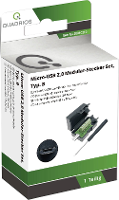 Quadrios 2001C210 Mini USB 2.0   Stekkerset, Type B Stekker, inbouw horizontaal 1 stuk(s)