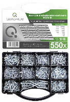 Quadrios 2109SA047 2109SA047 Plaatschroeven assortiment 550 stuk(s)