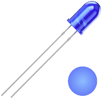 Quadrios 2111O156 Bedrade LED Blauw Rond 5 mm 1300 mcd 30 ° 20 mA 3 V