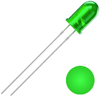 Quadrios 2111O157 Bedrade LED Groen Rond 5 mm 2500 mcd 30 ° 20 mA 3 V
