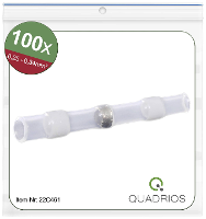 Quadrios 22C461 Stootverbinder Met krimpkous 0.25 Mm² 0.34 Mm² Volledig geïsoleerd Wit 1 set(s)