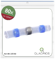 Quadrios 22C463 Stootverbinder Met krimpkous 1.5 Mm² 2.5 Mm² Volledig geïsoleerd Blauw 1 set(s)