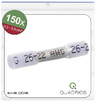 Quadrios 22C469 Stootverbinder Met krimpkous 0.3 Mm² 0.5 Mm² Volledig geïsoleerd Wit 1 set(s)