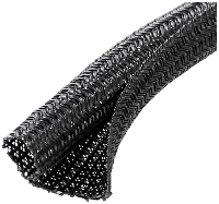 Quadrios 22CA165 22CA165 Gevlochten slang Zwart Polyester 13 tot 14 mm per meter