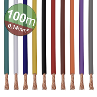 Quadrios 22CW001 Assortiment draden 1 x 0.14 Mm² Wit, Blauw, Bruin, Oranje, Groen, Geel, Grijs, Violet, Zwart, Rood 1 set(s)