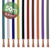 Quadrios 22CW004 Assortiment draden 1 x 0.5 Mm² Wit, Blauw, Bruin, Oranje, Groen, Geel, Grijs, Violet, Zwart, Rood 1 set(s)