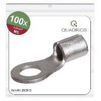 Quadrios 23C512 Ringkabelschoen Dwarsdoorsnede (max.): 6 Mm² Schachtdiameter: 5.3 Mm Ongeïsoleerd 100 stuk(s)